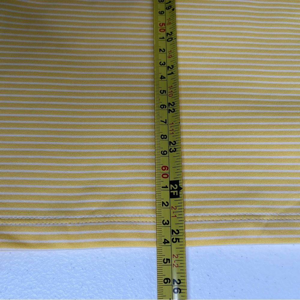 Chicos Zenergy Yellow White Stripe 1/4 Zip Pullover Top Women Size Large 12/14 - Picture 11 of 12